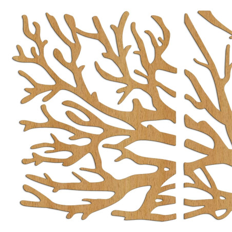 Ökologische Wanddekoration aus Holz mit Lebensbaum-Motiv