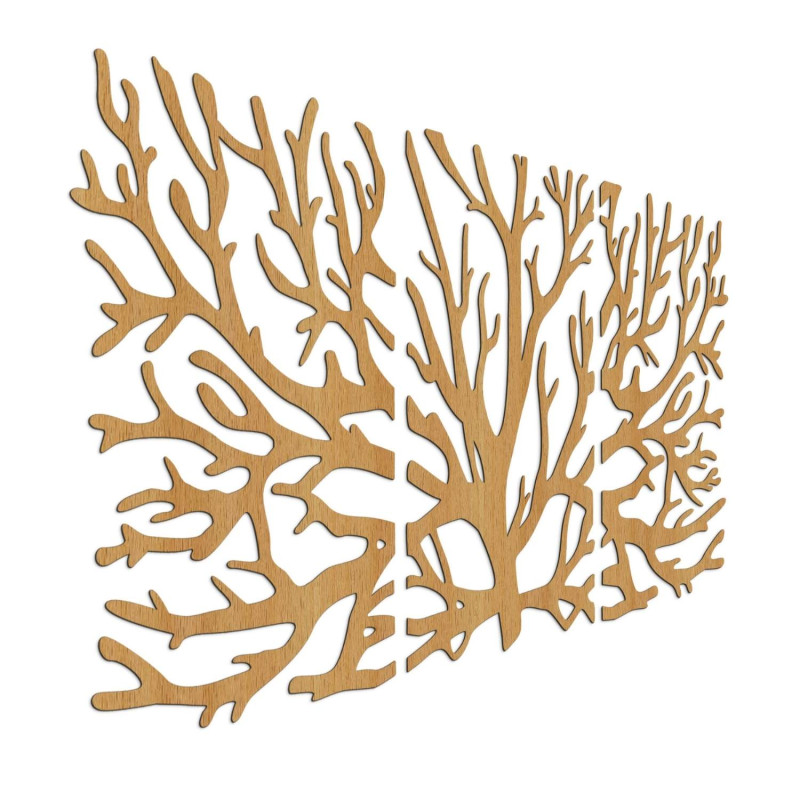 Ökologische Wanddekoration aus Holz mit Lebensbaum-Motiv