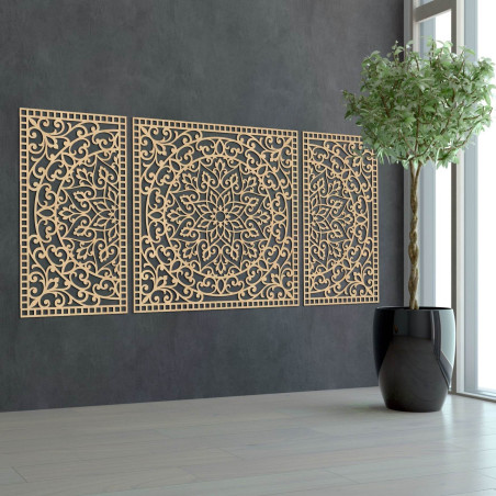 Mandala-Wanddekoration aus Holz | FLORIA