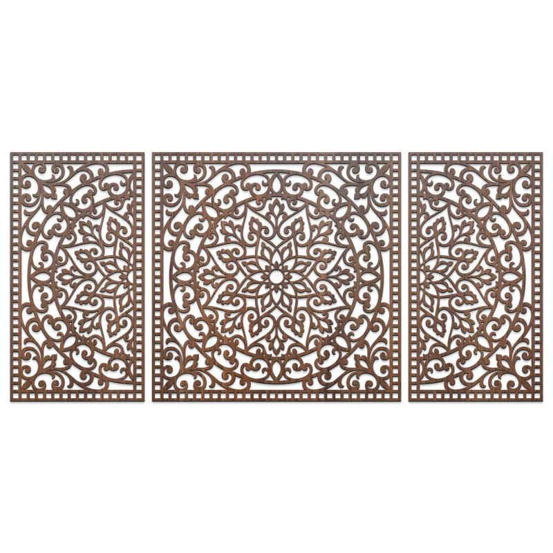 Handgeschnitzte Holzdekorationen bringen Harmonie und Stil.