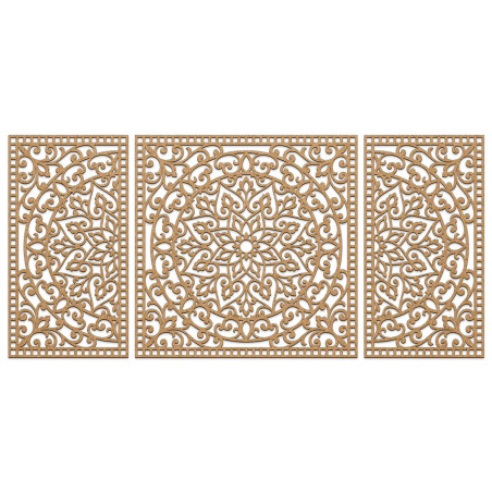 Elegante Mandala-Darstellung aus HDF, die die Wände Ihres Wohnzimmers oder Büros verschönert.