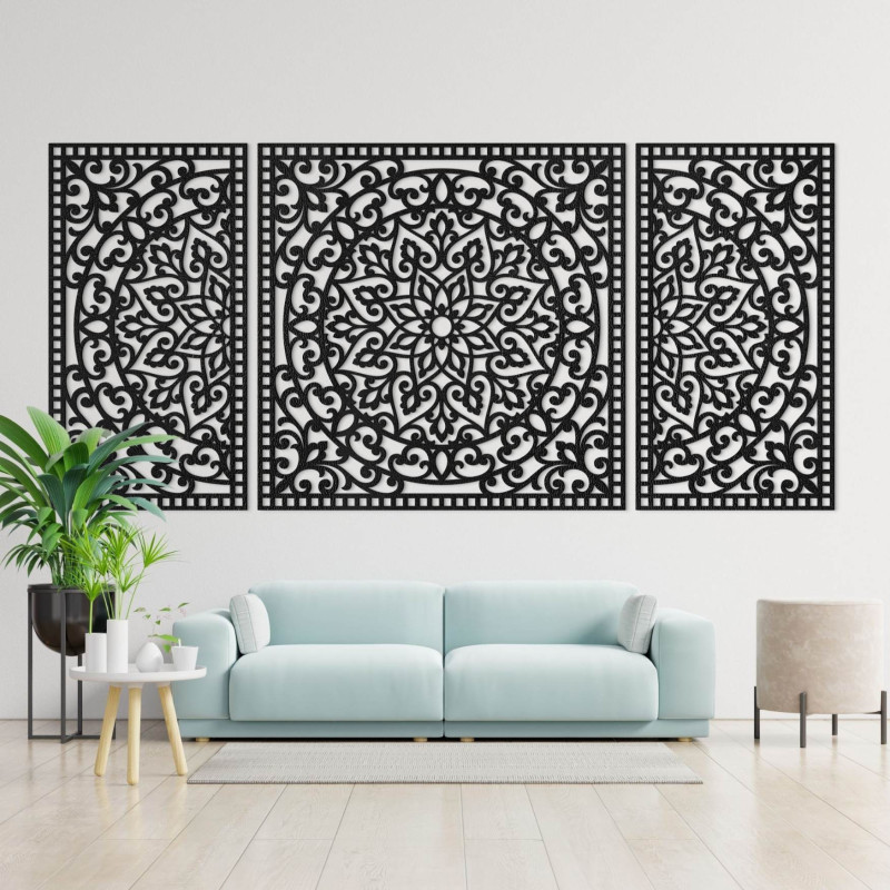 Modernes dreiteiliges Dekorationselement – eine elegante Ergänzung für das Interieur