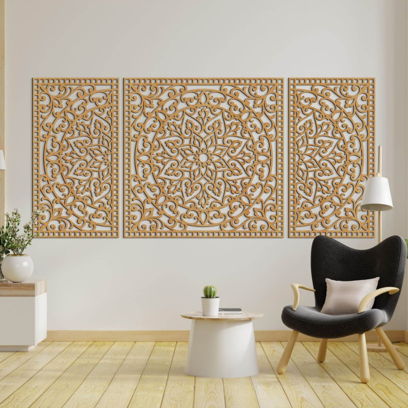 Modernes dreiteiliges Dekorationselement – eine elegante Ergänzung für das Interieur