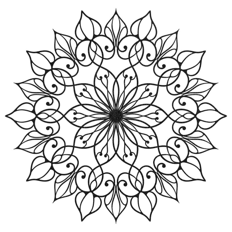 Handgefertigte Mandala-Holzfigur: Blume des Lebens