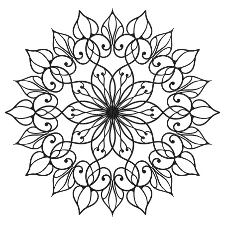 Handgefertigte Mandala-Holzfigur: Blume des Lebens