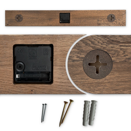 Minimalistisch elegante Wanduhr aus Eichenholz - POPOKLES