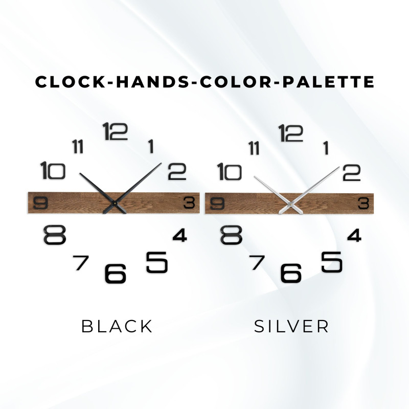 Minimalistisch elegante Wanduhr aus Eichenholz...