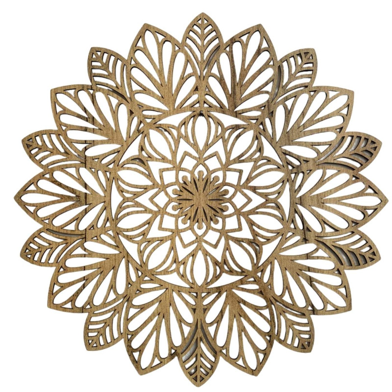 Mandala-Gemälde aus Holz – Designer-Dekoration für das Wohnzimmer