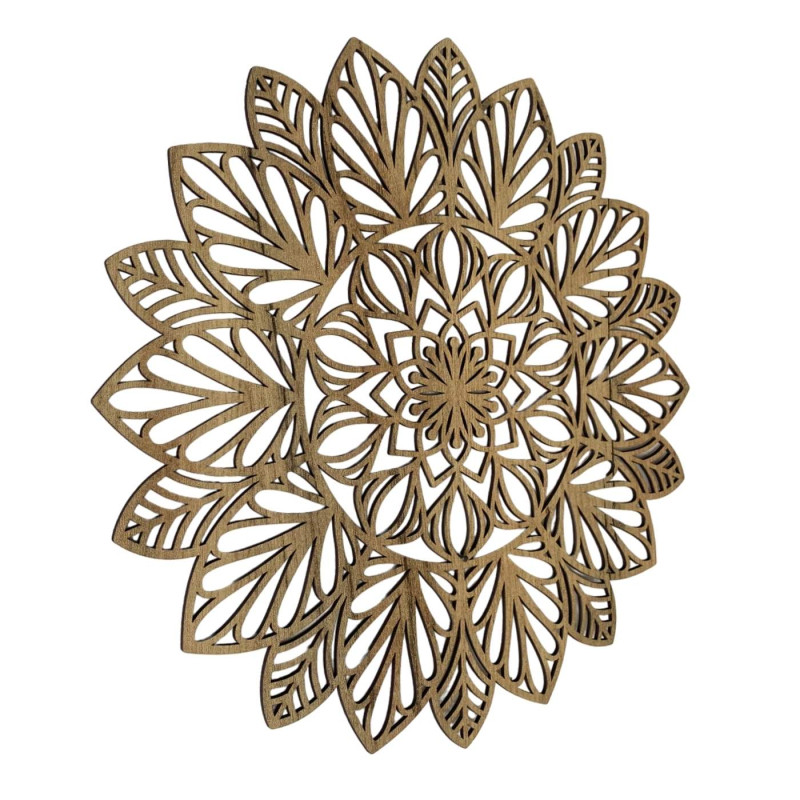 Mandala-Gemälde aus Holz – Designer-Dekoration für das Wohnzimmer