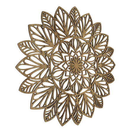 Mandala-Gemälde aus Holz – Designer-Dekoration für das Wohnzimmer