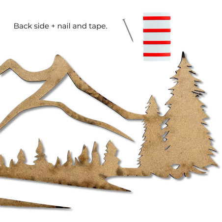 Holzmandala an der Wand | LOTUS