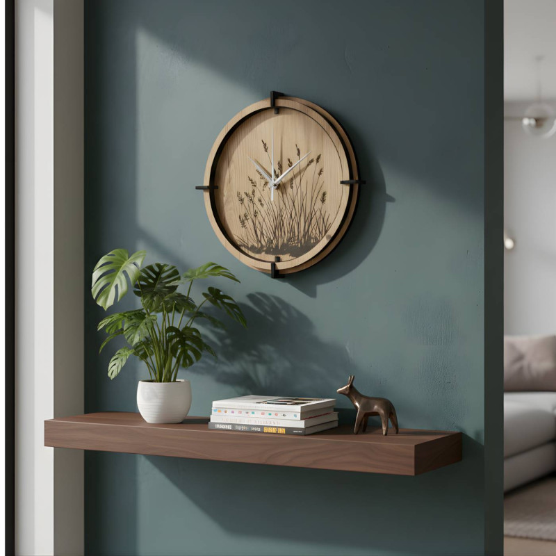 Moderne Wanduhr mit geräuschlosem Uhrwerk für Ihre Ruhe.