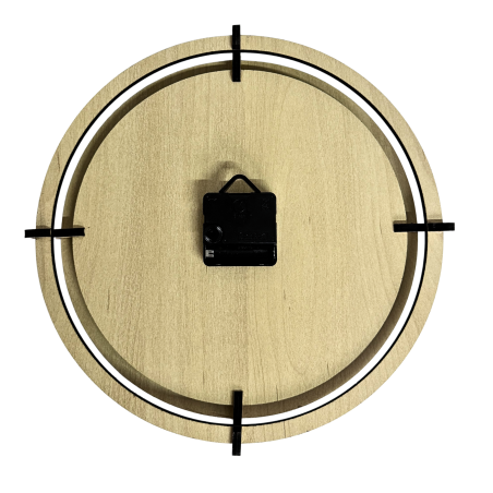 Wanduhr aus Holz, Wiesengras - Ahorn