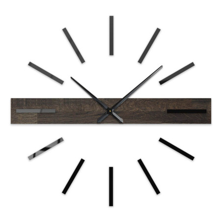 Wanduhr aus Holz – minimalistisches Design und einzigartige Eichenholzmaserung.