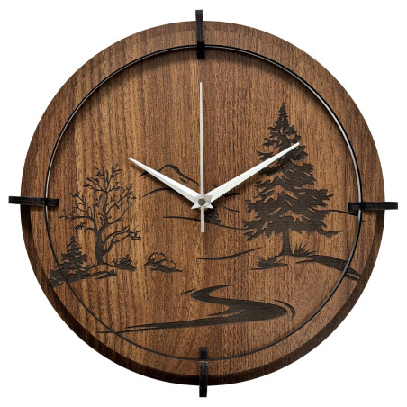 Verleihen Sie Ihrem Interieur Harmonie mit einer eleganten Holzuhr.