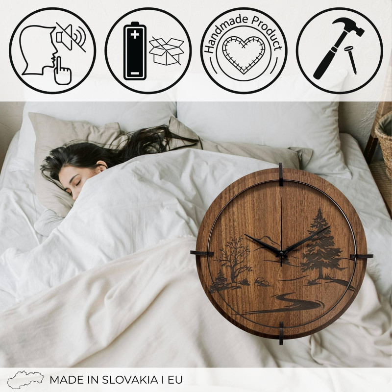 Stilvolle Uhr für ein modernes, skandinavisches oder minimalistisches Zuhause.