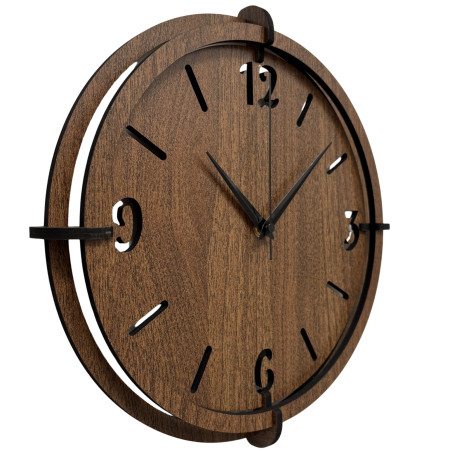 Moderne Wanduhr fürs Wohnzimmer – Nussbaum Wenge