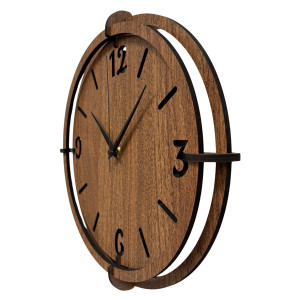 Moderne Wanduhr fürs Wohnzimmer – Nussbaum Wenge