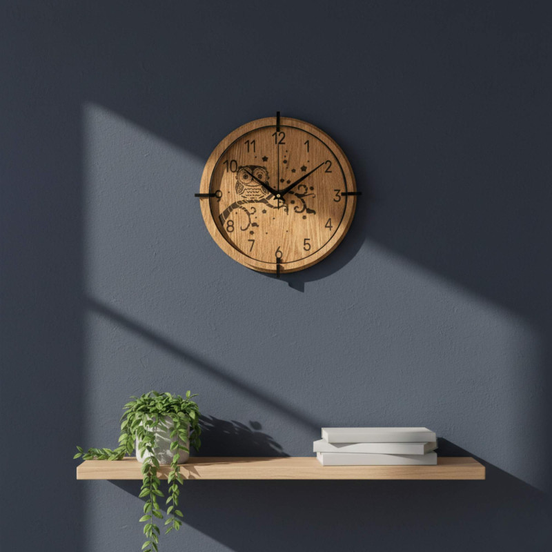 Leiser Betrieb und eingraviertes Eulenmotiv für ein friedliches Zuhause.