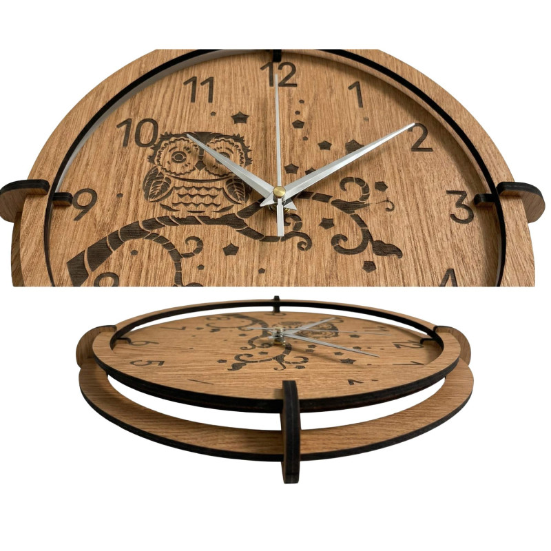 Dekorative Uhr mit Eule – ein einzigartiges Design für das Wohnzimmer