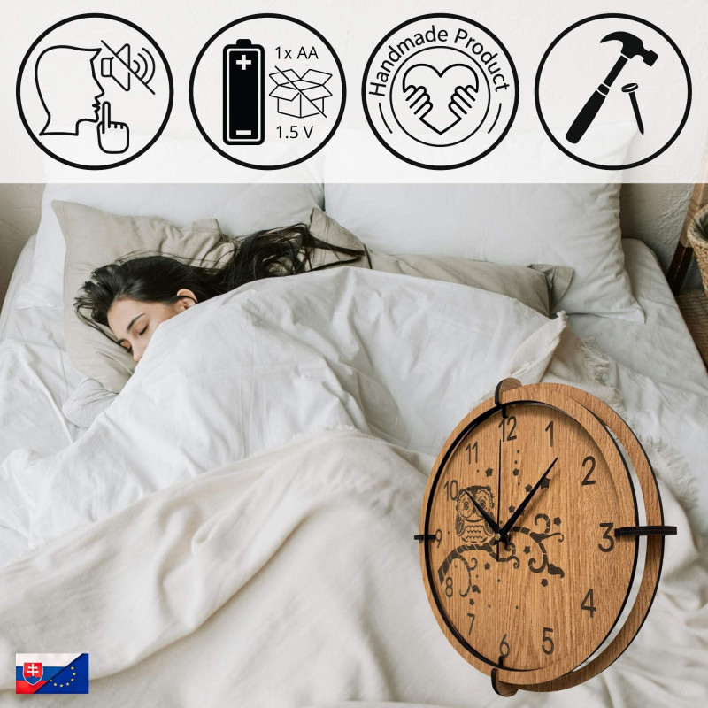 Dekorative Uhr mit Eule – ein einzigartiges Design für das Wohnzimmer