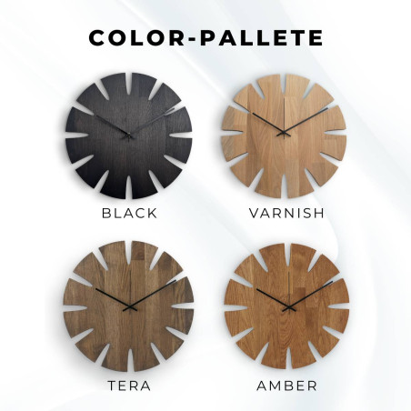 Luxuriöse geschnitzte Wanduhr aus Holz - UBKOP