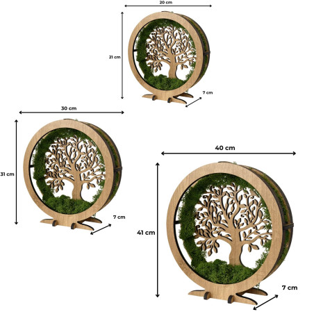 Dimmbare LED-Tischdekoration | Halifax Oak