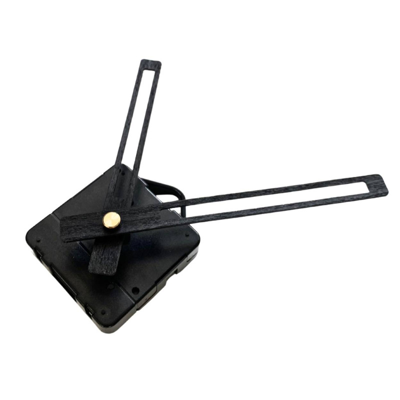 Moderne schwarze Uhrzeiger aus natürlichem Buchenfurnier.