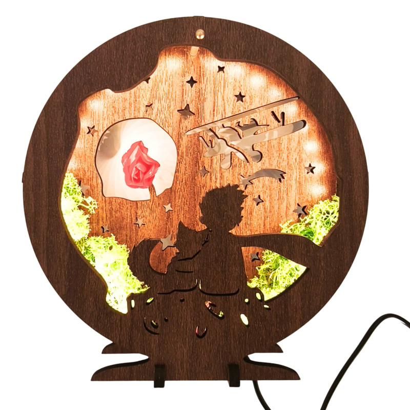 LED-Dekoration „Kleiner Prinz mit Flugzeug“ |...