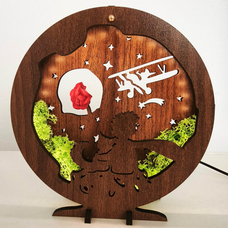 LED-Dekoration „Kleiner Prinz mit Flugzeug“ |...