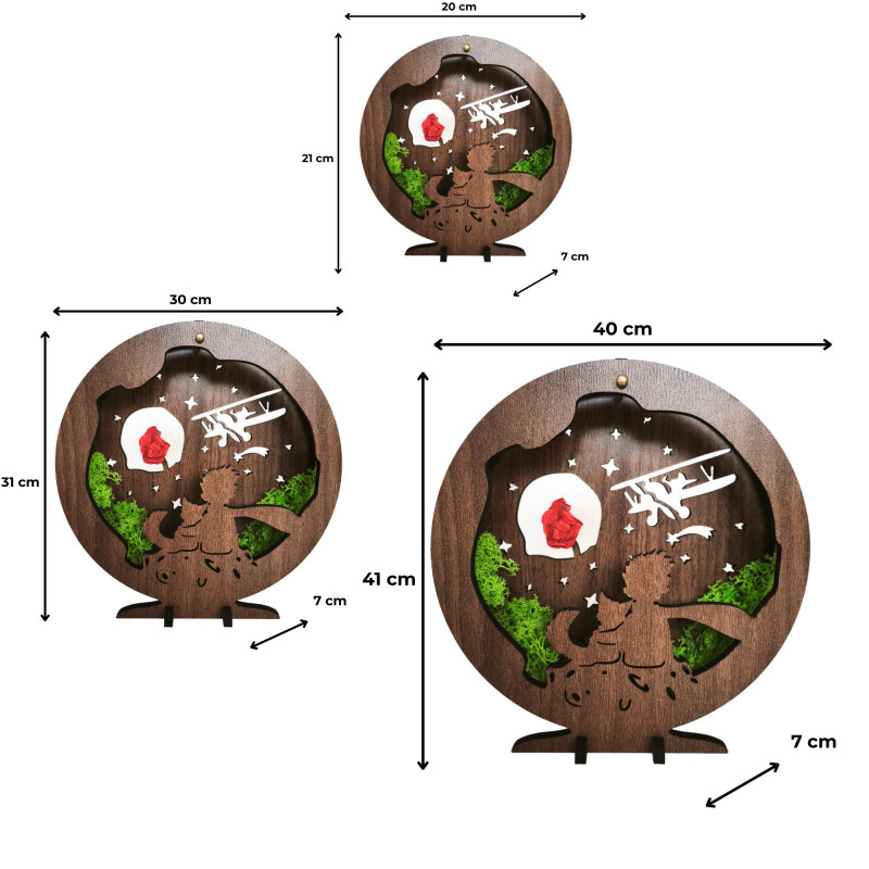 LED-Dekoration „Kleiner Prinz mit Flugzeug“ |...