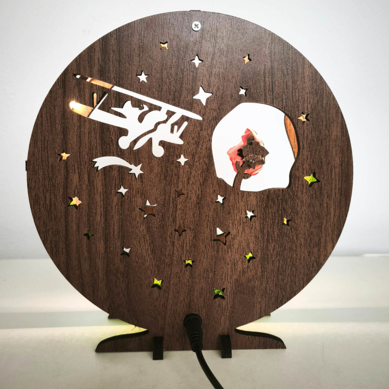 LED-Dekoration „Kleiner Prinz mit Flugzeug“ |...