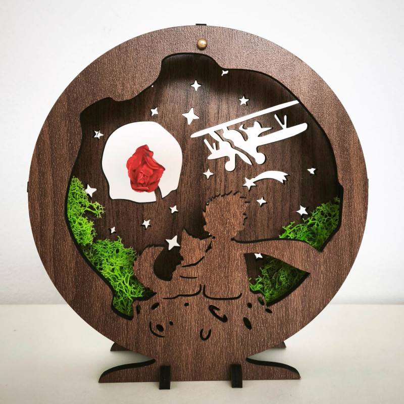 LED-Dekoration „Kleiner Prinz mit Flugzeug“ |...