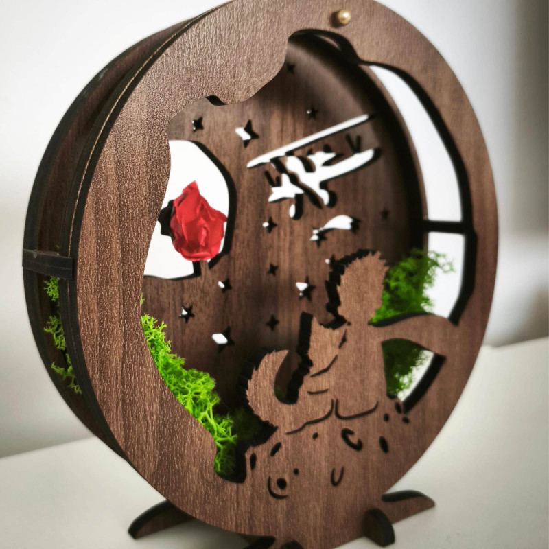 LED-Dekoration „Kleiner Prinz mit Flugzeug“ |...