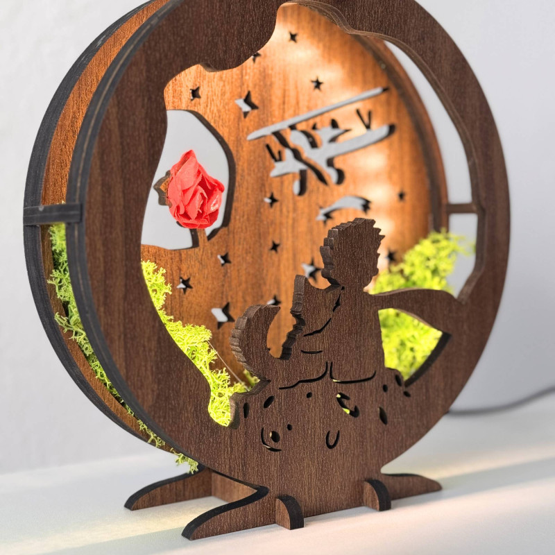 LED-Dekoration „Kleiner Prinz mit Flugzeug“ |...