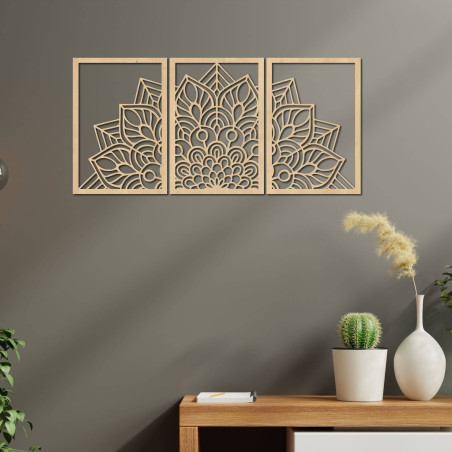 3-teiliges Blumenmandala für die Wand | FLOFER