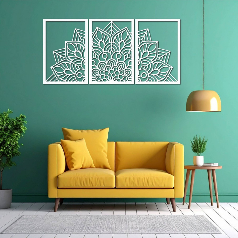 Designer-Mandala- und Lebensbaum-Uhr. Verleihen Sie Ihrem Interieur einen einzigartigen Charakter.