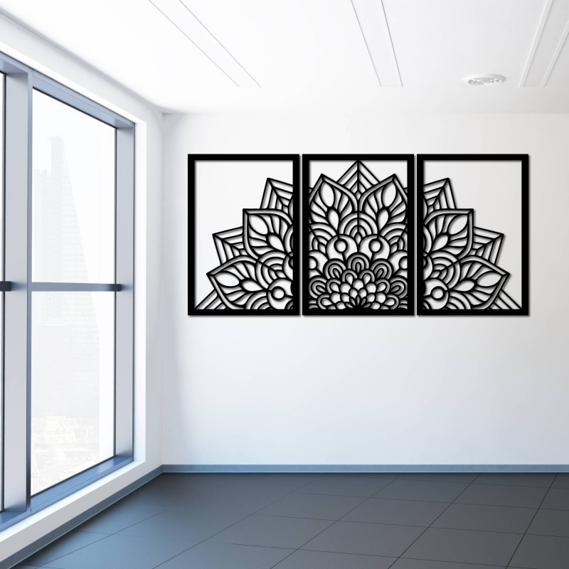 Designer-Mandala- und Lebensbaum-Uhr. Verleihen Sie Ihrem Interieur einen einzigartigen Charakter.