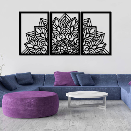 Designer-Mandala- und Lebensbaum-Uhr. Verleihen Sie Ihrem Interieur einen einzigartigen Charakter.