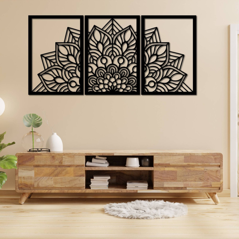 Designer-Mandala- und Lebensbaum-Uhr. Verleihen Sie Ihrem Interieur einen einzigartigen Charakter.