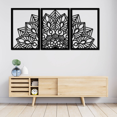 Designer-Mandala- und Lebensbaum-Uhr. Verleihen Sie Ihrem Interieur einen einzigartigen Charakter.
