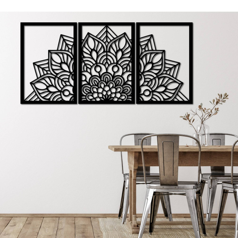Designer-Mandala- und Lebensbaum-Uhr. Verleihen Sie Ihrem Interieur einen einzigartigen Charakter.