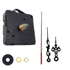 Schwarze Aluminium-Uhrzeiger mit rotem Sekundenzeiger, ideal zum Ersetzen alter Zeiger. 2