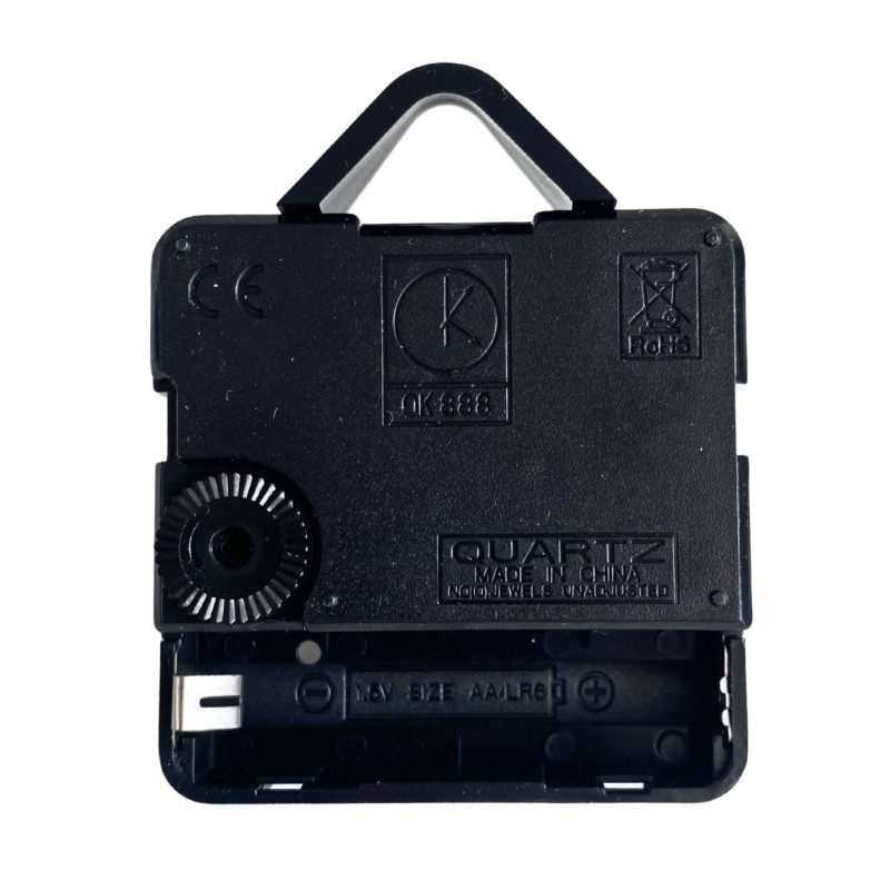 Präzise und leise schwarze Aluminiumzeiger mit rotem Sekundenzeiger und Quarzwerk.