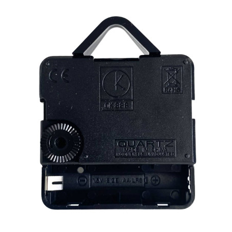 Präzise und leise schwarze Aluminiumzeiger mit rotem Sekundenzeiger und Quarzwerk.