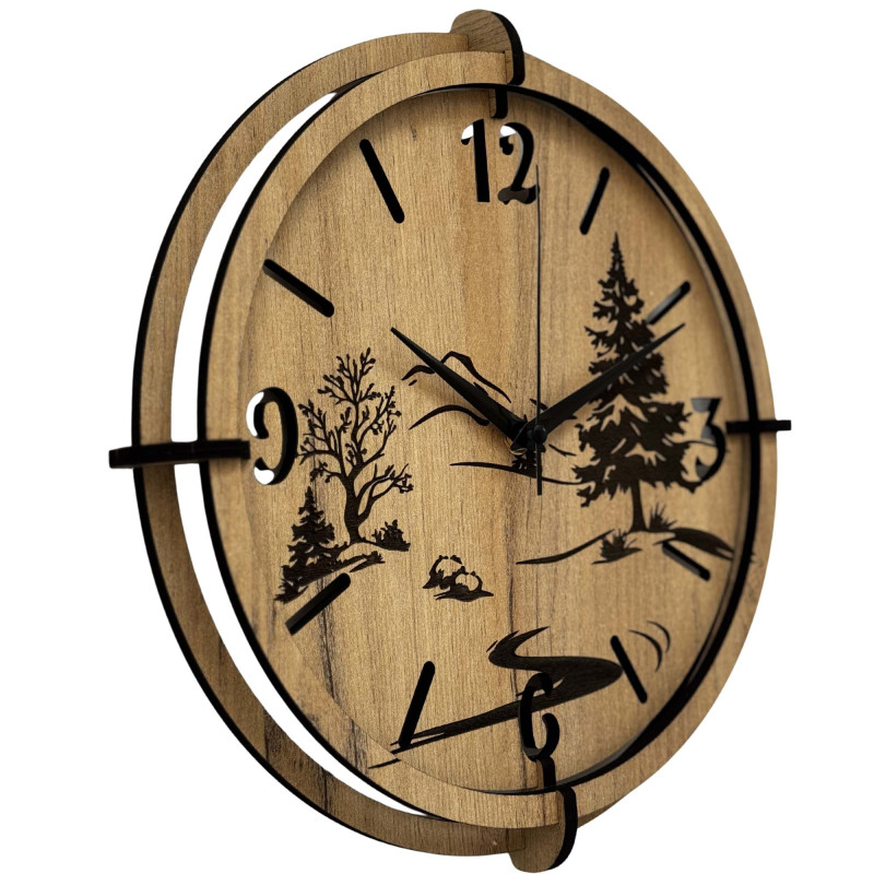 Designeruhr mit Naturmotiv und 3D-Effekt
