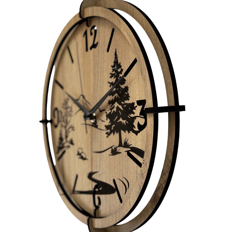 Designeruhr mit Naturmotiv und 3D-Effekt