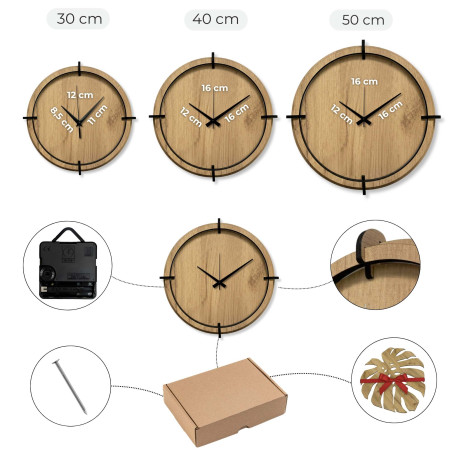 Elegante Uhr mit einem Motiv aus Bäumen und einem gewundenen Fluss