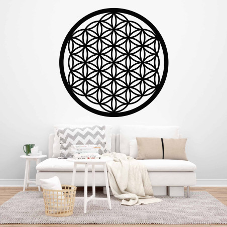 Mandala-Wandbild aus Holz | Blume des Lebens