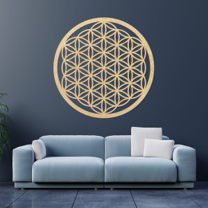 Wanddekoration aus Holz: Blume des Lebens, Mandala der heiligen Geometrie. 2